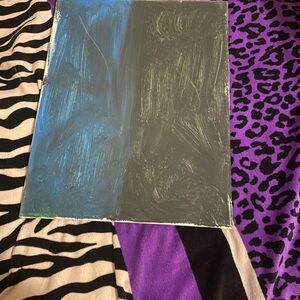 Abstract Blue and Gray Canvas Art